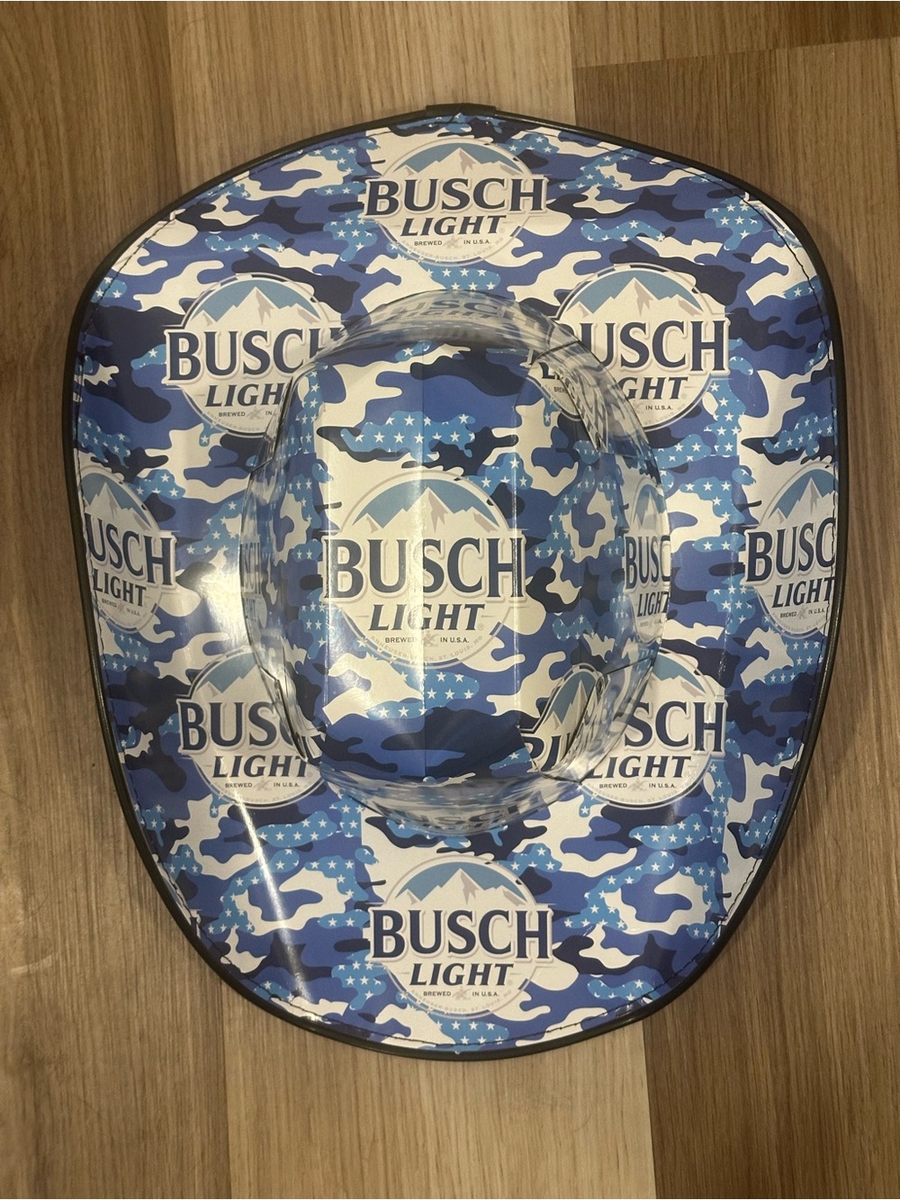 Busch Light Blue Camo Cowboy Hat - Men's Novelty Hat